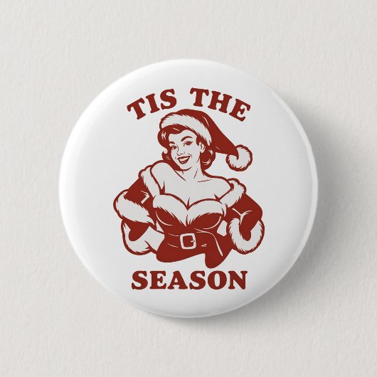 Het Is Het Seizoen Snarkige Kerst Sarcasme Grappig Ronde Button 5,7 Cm (Voorkant)