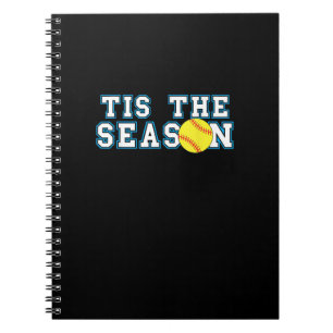 Het Is Het Seizoen Softbal Coach Creatieve Casual Notitieboek