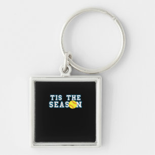 Het Is Het Seizoen Softbal Coach Creatieve Casual Sleutelhanger