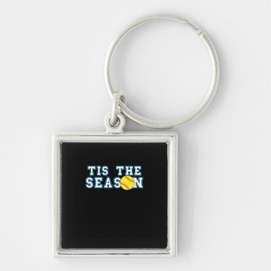 Het Is Het Seizoen Softbal Coach Creatieve Casual Sleutelhanger (Voorkant)