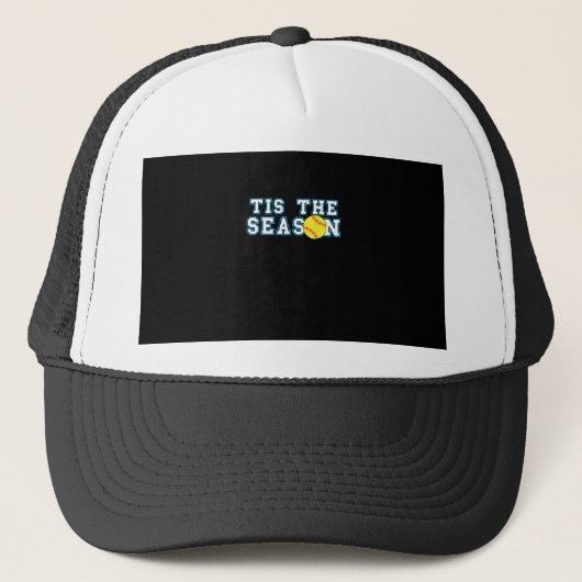 Het Is Het Seizoen Softbal Coach Creatieve Casual Trucker Pet (Voorkant)