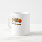 Het Is Het Seizoen Thanksgiving Blad Kruiden Voetb Koffiemok (Voorkant links)