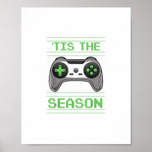 Het Is Het Seizoen Videogames Kerstmis Xmas Gamer Poster