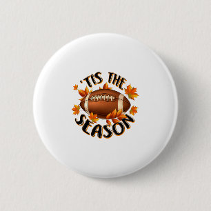 Het Is Het Seizoen Voet Herfst Bladeren Thanksgivi Ronde Button 5,7 Cm