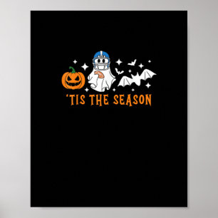 Het Is Het Seizoen Voetbal Halloween Griezelige Po Poster