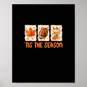 Het Is Het Seizoen Voetbal Halloween Thanksgiving Poster