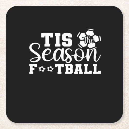 Het Is Het Seizoen Voetbal Kartonnen Onderzetters (Voorkant)