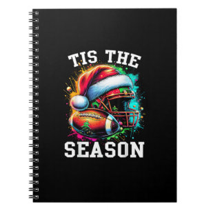 Het Is Het Seizoen Voetbal Moeder Kerstman Hoed Notitieboek