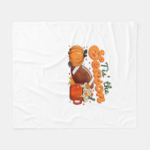Het Is Het Seizoen Voetbal Mok Herfst Ontwerp Fleece Deken (Voorkant (Horizontaal))