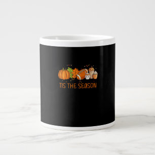 Het Is Het Seizoen Voetbal Pompoen Kruiden Alles F Grote Koffiekop