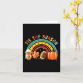 Het Is Het Seizoen Voetbal Pompoen Kruiden Herfst  Kaart (Gele Bloem)