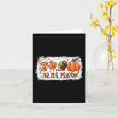 Het Is Het Seizoen Voetbal  Voetbal Herfst Dankfee Kaart (Gele Bloem)