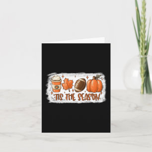 Het Is Het Seizoen Voetbal  Voetbal Herfst Dankzeg Kaart