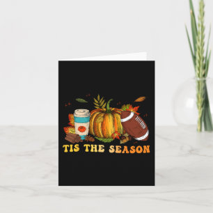 Het Is Het Seizoen Voetbal  Voetbal Herfst Dankzeg Kaart