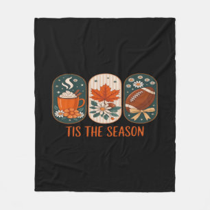 Het Is Het Seizoen Voetbal Wedstrijd Dag, Herfst Fleece Deken