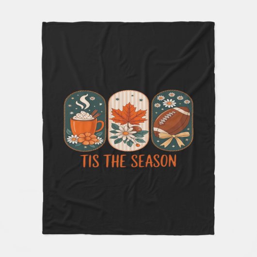 Het Is Het Seizoen Voetbal Wedstrijd Dag, Herfst Fleece Deken (Voorkant)