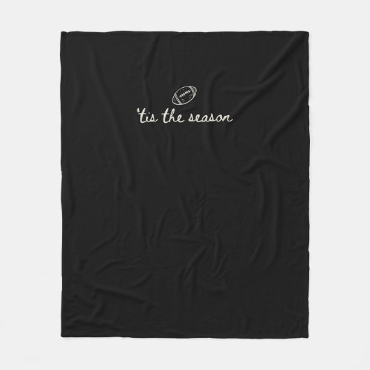 Het Is Het Seizoen Voetbal Wedstrijd Dag Touchdown Fleece Deken (Voorkant)
