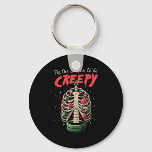Het Is Het Seizoen Voor De Enge Skeletboom Sleutelhanger