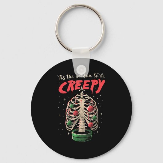Het Is Het Seizoen Voor De Enge Skeletboom Sleutelhanger (Voorkant)