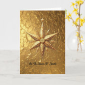 Het is het seizoen voor glitters, gouden ster kaart (Gele Bloem)