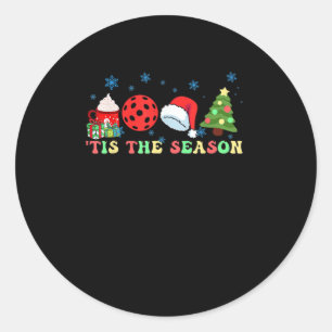 Het Is Het Seizoen Voor Pickleball Iii Moderne Est Ronde Sticker