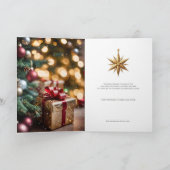 Het is het seizoen voor sprankelingen, gouden ster kaart (Binnen)