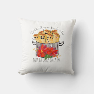Het Is Het Seizoen Voor Tamales Tama La La Kerstmi Kussen