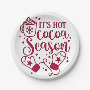 Het is het seizoen voor warme chocolademelk Cacaok Papieren Bordje