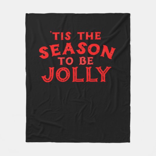 Het Is Het Seizoen Vrolijk Kerstfeest Fleece Deken (Voorkant)