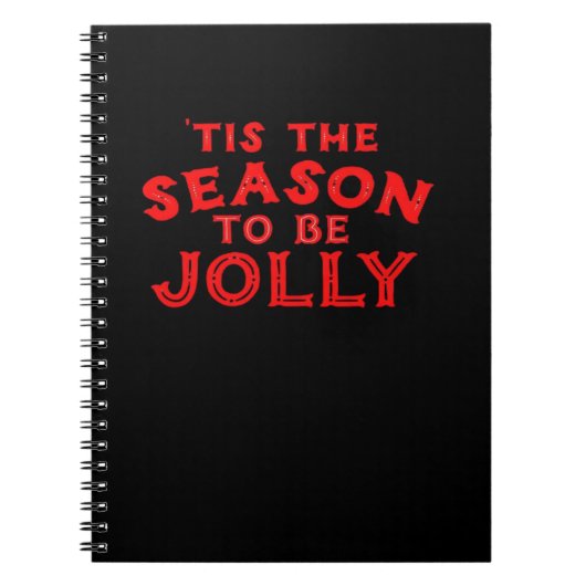 Het Is Het Seizoen Vrolijk Kerstfeest Notitieboek (Voorkant)