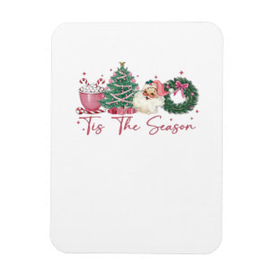 Het Is Het Seizoen Vrolijk Kerstmis Schattig Xmas Magneet