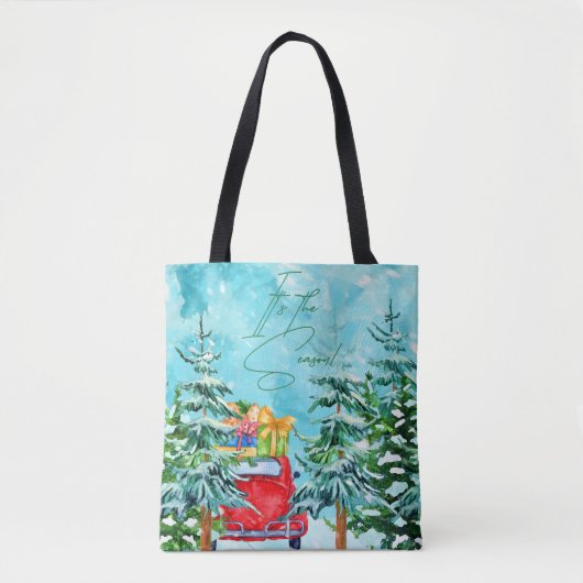 Het is het seizoen! Waterverf Canvas tas (Voorkant)