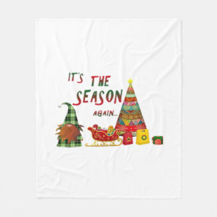 Het Is Het Seizoen Weer Kerstkabouter Fleece Deken
