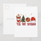 Het is het Seizoen Xmas Kerstmis Basketbal  Uitnodiging Briefkaart (Voorkant / Achterkant)