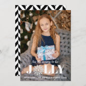 Het is het Seizoen | Zwarte & Witte Foto Feestdagenkaart (Voorkant / Achterkant)