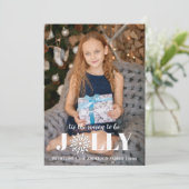 Het is het Seizoen | Zwarte & Witte Foto Feestdagenkaart (Staand voorkant)