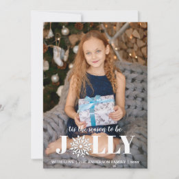 Het is het Seizoen | Zwarte & Witte Foto Feestdagenkaart