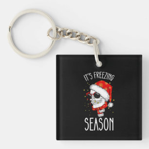Het is het vriesseizoen Winter Sneeuw Kerstvakanti Sleutelhanger