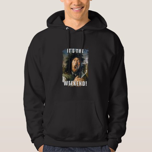 Het is het weekend Funny Art Party Humor Ironic De Hoodie (Voorkant)