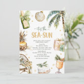 Het is het Zee-Zon Tropisch Kerstfeest Kaart (Staand voorkant)