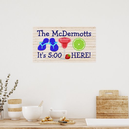 Het is hier 5:00 poster (Keuken)