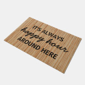 Het is hier altijd een prettig uur, aangepaste gra deurmat (Schuin)