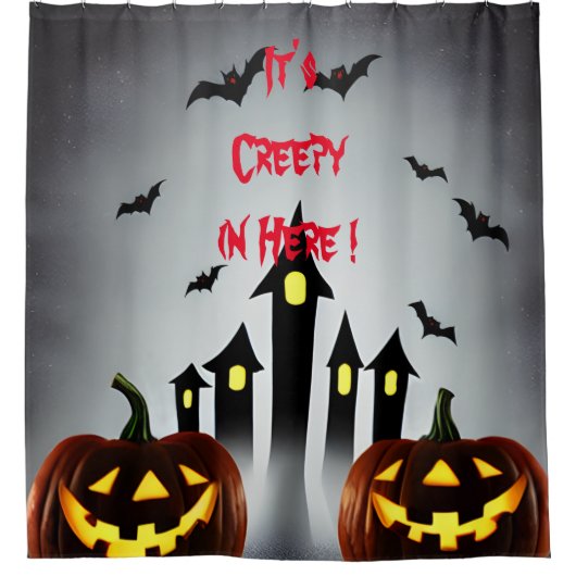 Het is hier eng douchegordijn (Voorkant)