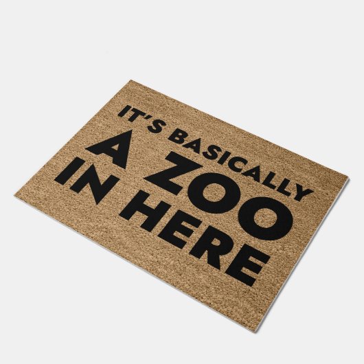 Het is hier in feite een dierentuin deurmat (Schuin)