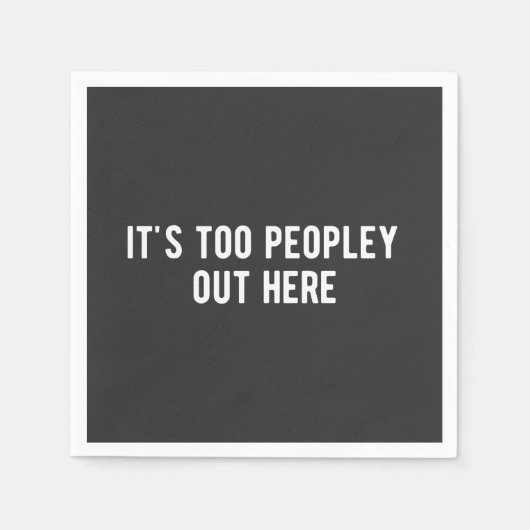 het is hier te druk servet (Voorkant)