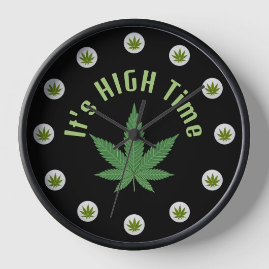 Het is High Time Weed Leaf Green Paars Custom (Voorkant)