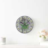 Het is High-Time Weed Leaf Rustic Wood Custom Ronde Klok (Huis)