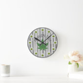 Het is High-Time Weed Leaf White Bamboo Custom Ronde Klok (Huis)