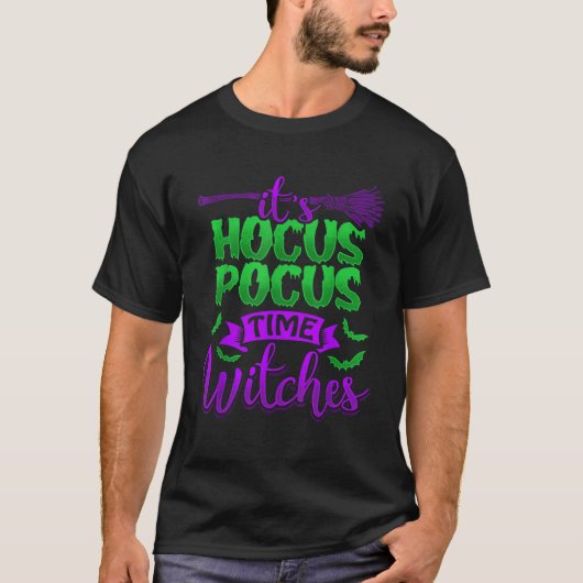 HET IS HOCUS POCUS TIJD HEKSEN Grappig enge Hallow T-shirt (Voorkant)
