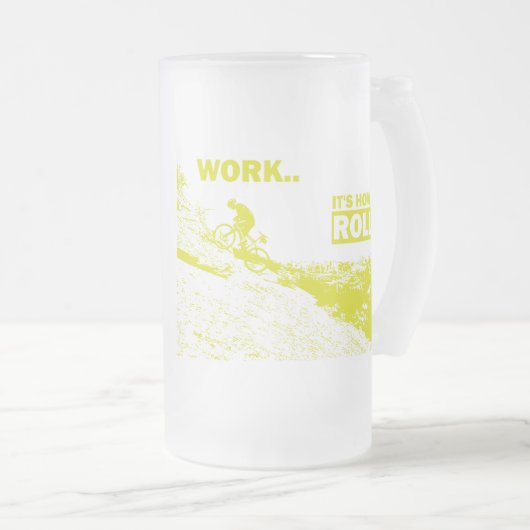 Het is hoe ik werk. matglas bierpul (Voorkant rechts)